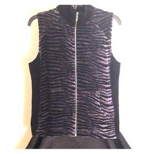 Velvet Feel Zebra Print Vest